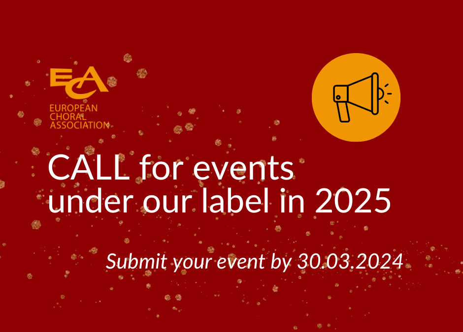 CALL FOR EVENTS UNDER OUR LABEL IN 2025